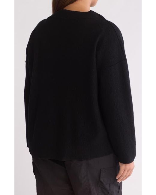Eileen Fisher Black Boxy Wool Top