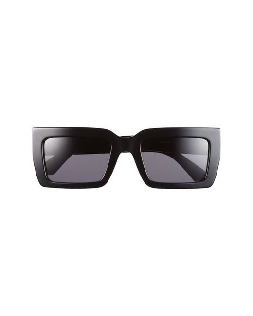 Ferragamo Black 54Mm Rectangular Sunglasses