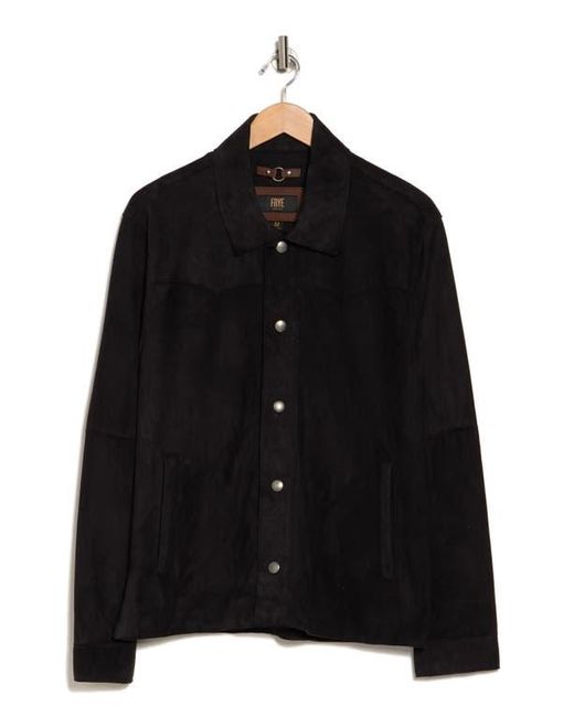 Frye Black Suede Long Sleeve Shacket for men