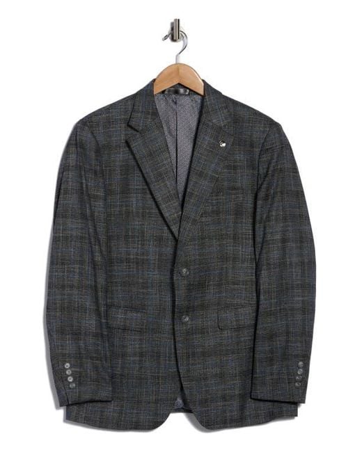 T.R. Premium Black Slim Fit Two Button Blazer for men