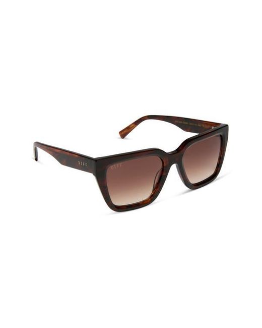 DIFF Brown Amara 54Mm Square Sunglasses