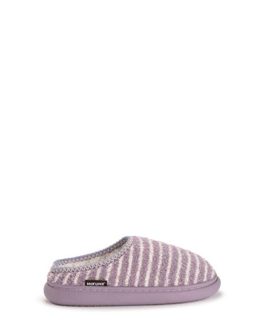 Muk Luks Purple Janna Cozy Crew Faux Shearling Lined Clog