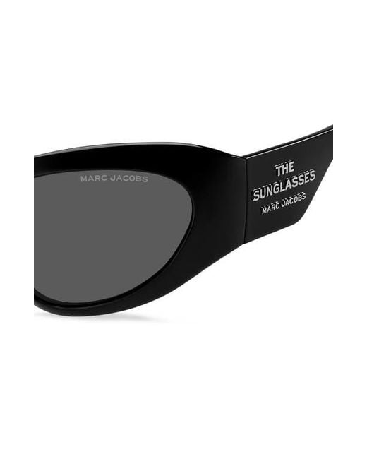 Marc Jacobs Black 62Mm Rectangular Sunglasses