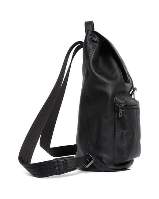 Longchamp Black Lc3D Large Leather Backpack