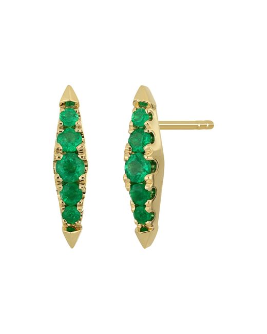 Bony Levy Green El Mar Emerald Stud Earrings