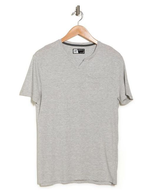 Xray Jeans Gray Notch Neck Cotton Pocket Tee for men