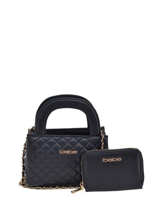 Bebe Blue Sofie Small Satche With Matching Wallet