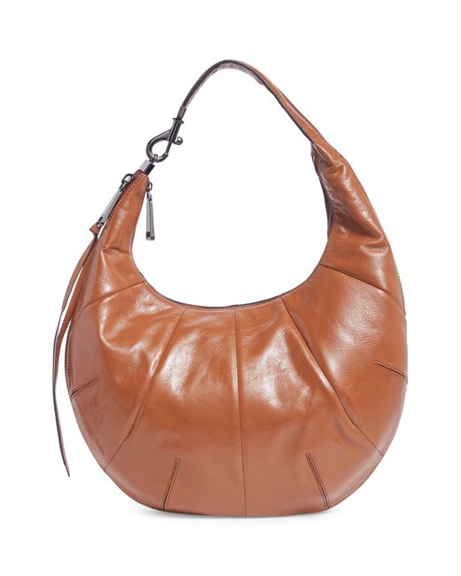 Rebecca Minkoff Brown Zip Around Croissant Hobo Leather Bag