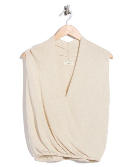 Max Studio Red Drape Front Top