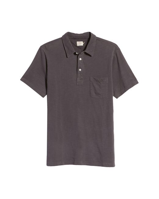 Faherty Brand Gray Sunwashed Organic Cotton Polo for men