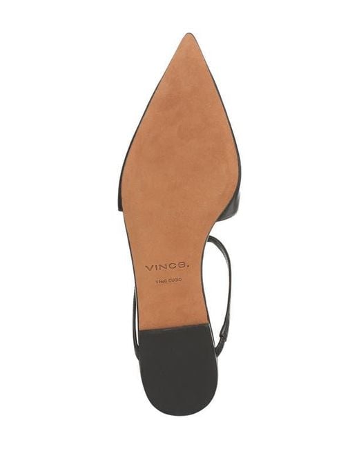 Vince Black Gilia Strappy Pointed Toe Flat Mule