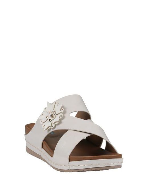 Gc Shoes White Nessie Comfort Slide Sandal