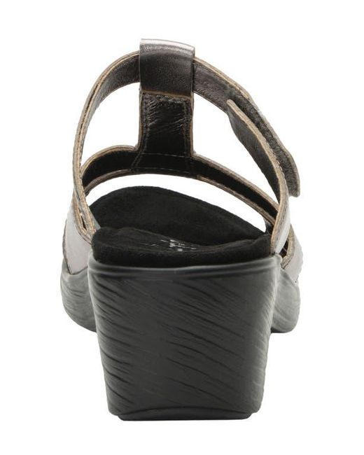 Alegria By Pg Lite Black Shantal Platform Slide Sandal