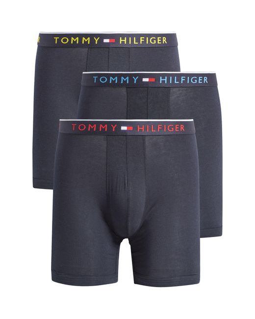 Tommy Hilfiger Blue 3-pack Assorted Stretch Boxer Briefs for men