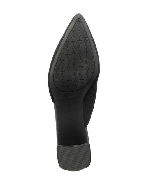 Adrienne Vittadini Black Sana Pointed Toe Slide Sandal
