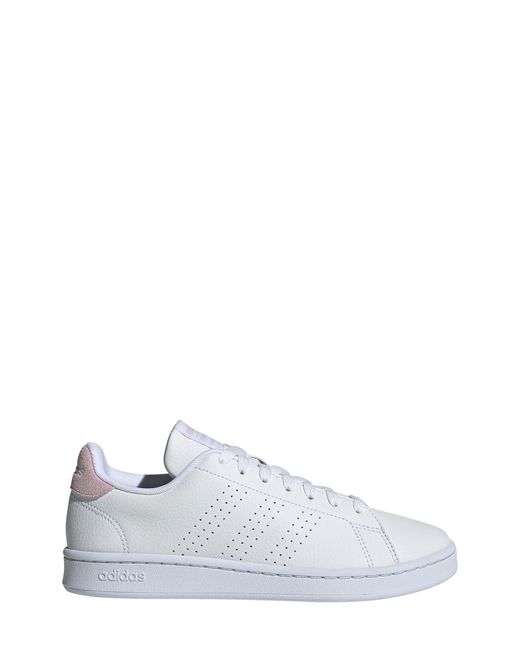 adidas Advantage Perforated Stripe Sneaker in White - Lyst
