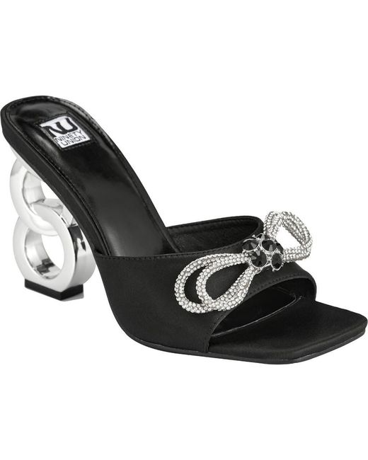 Ninety Union Black Regal Bow Slide Sandal