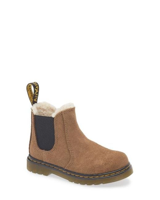 Dr. Martens Brown 2976 Faux Shearling Lined Lug Sole Boot