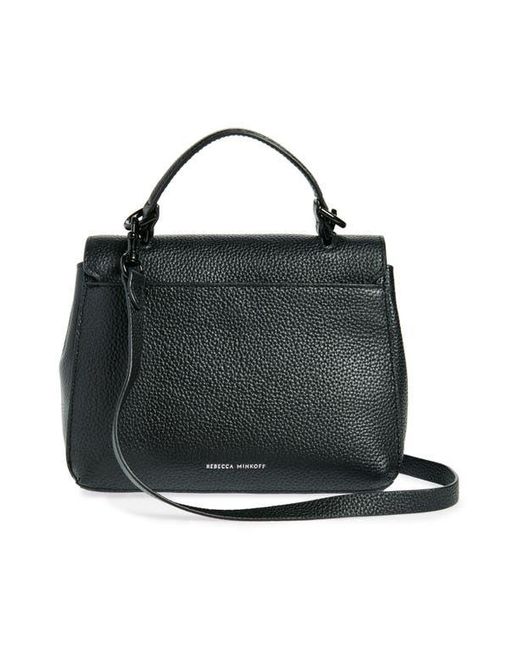 Rebecca Minkoff Black Darren Leather Top Handle Messenger Bag