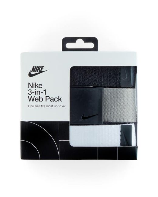 Nike Black Assorted 3-Pack Webbed Belts for men