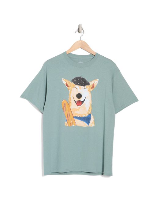 Altru Gray French Dog Cotton Graphic T-shirt for men