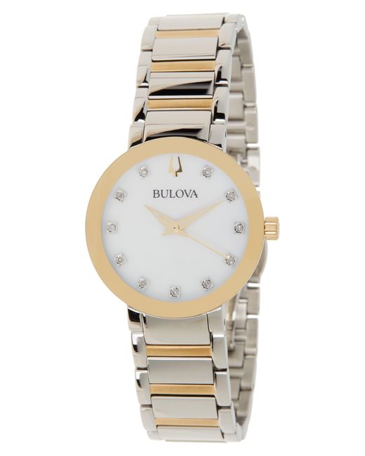 Bulova Futuro Diamond Bracelet Watch in Metallic Lyst