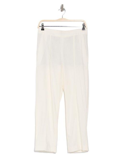 Vince White Mid Rise Tapered Pull-On Pants