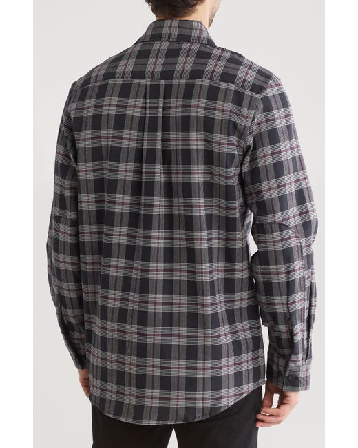 Dickies Black Plaid Flex Button-up Flannel Shirt for men