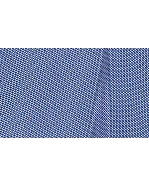 Denim and Flower Blue Geometric Print Button-Up Shirt for men