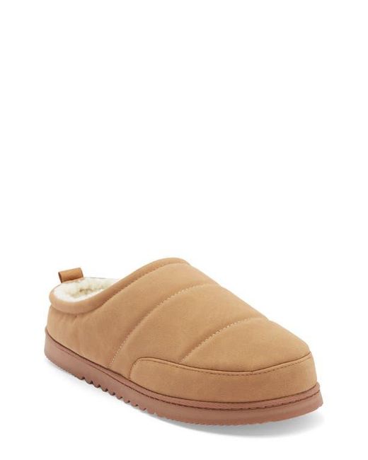 Nordstrom Rack Brown Keller Faux Shearling Lined Quilted Clog Slipper for men