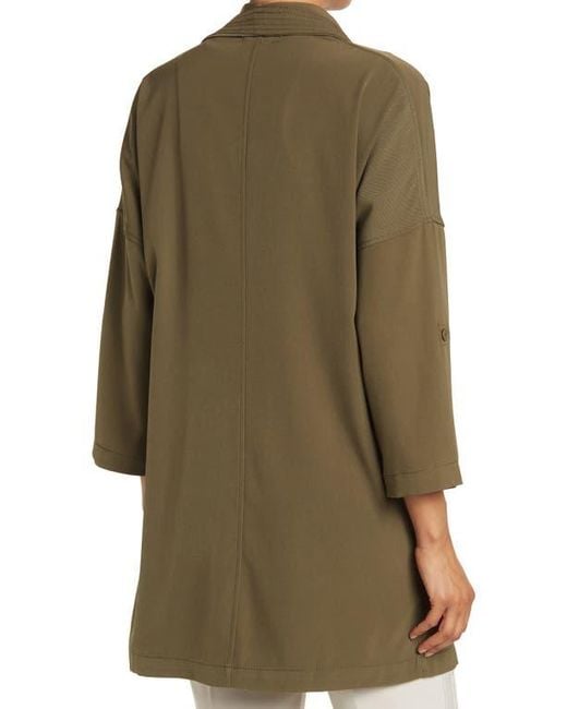 Max Studio Green Drape Collared Jacket