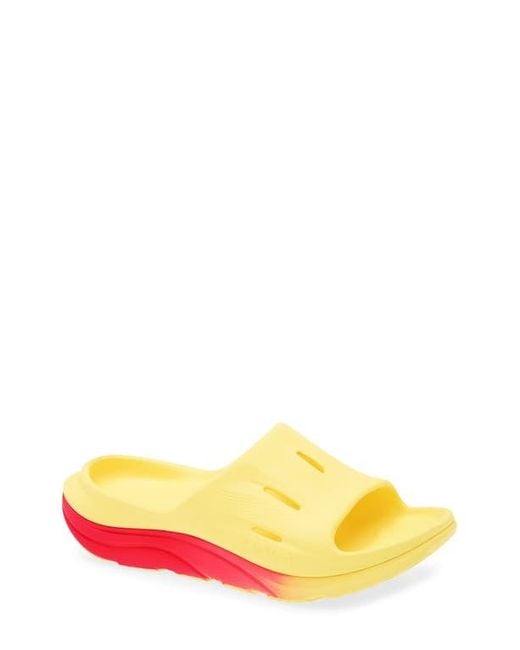 Hoka One One Yellow Gender Inclusive Ora Recovery Slide 3 Sandal