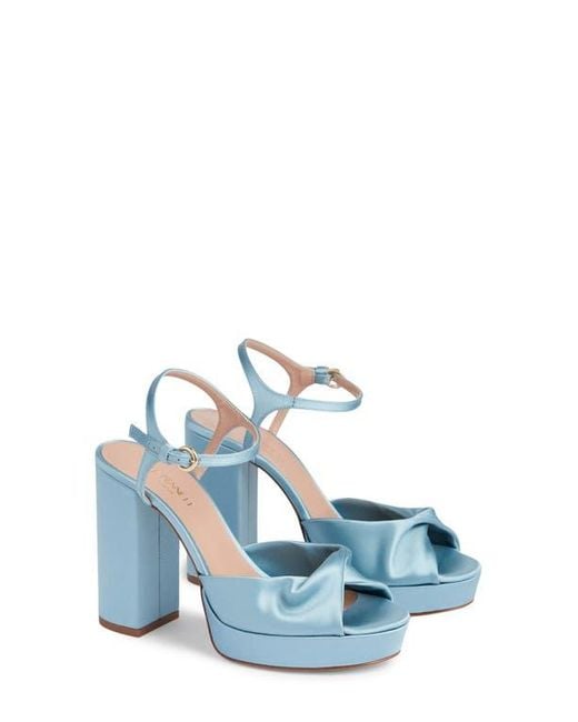 L.K.Bennett Blue Rosa Twisted Platform Pump