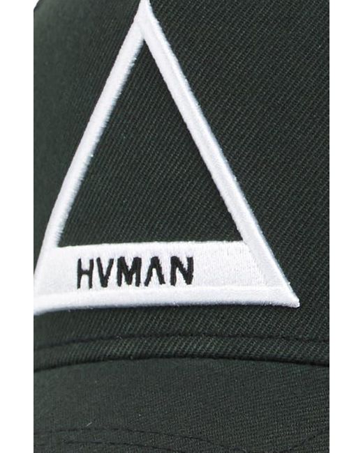 HVMAN Black Triangle Mesh Trucker Hat for men