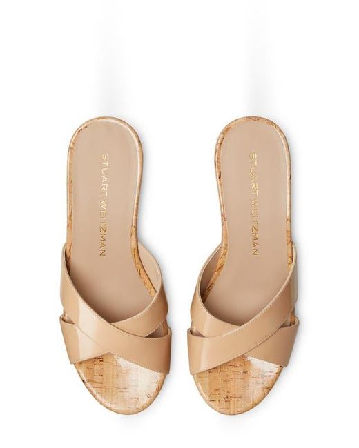 Stuart Weitzman Brown Dayna Platform Wedge Sandal