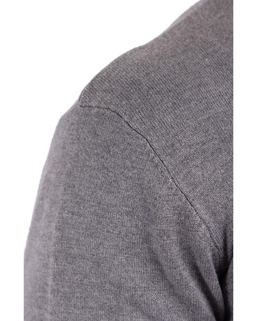 Xray Jeans Gray V-Neck Ribbed Knit Sweater for men