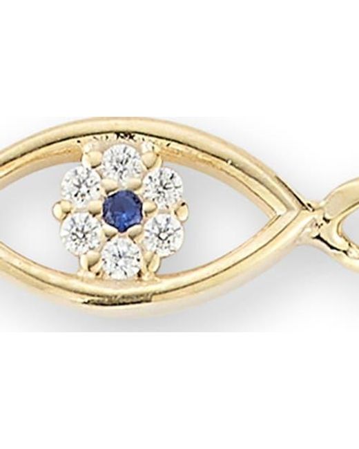 Glaze Jewelry Metallic Cubic Zirconia Evil Eye Bracelet