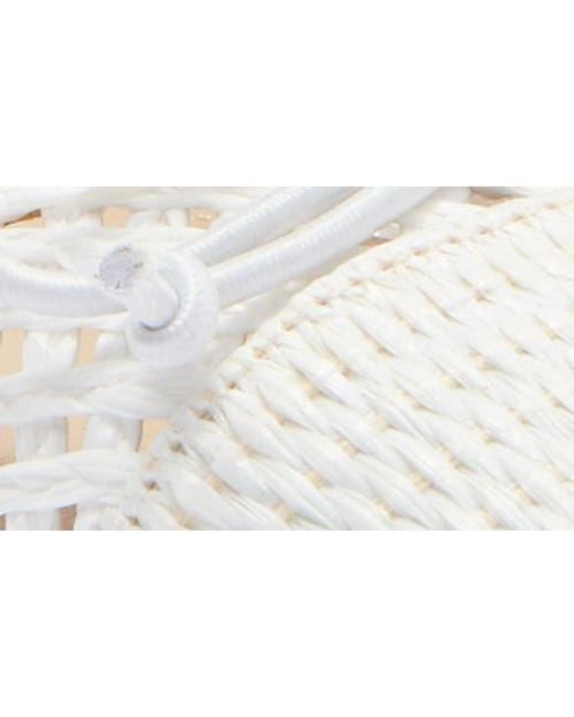 Rachel Roy White Raffia Cap Toe Flat
