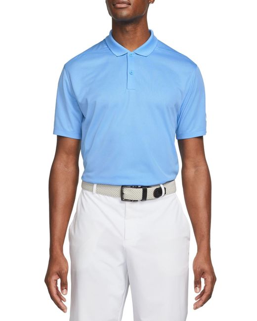 Nike Blue Dri-fit Piqué Golf Polo for men