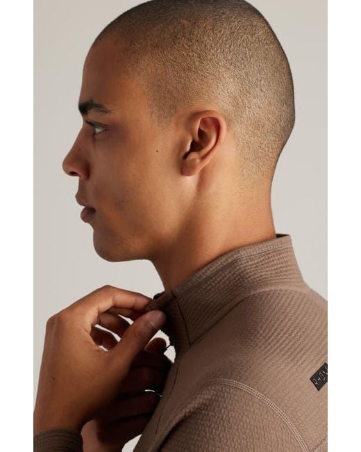 Rhone Brown Tribeca Tech Half Zip Pullover for men