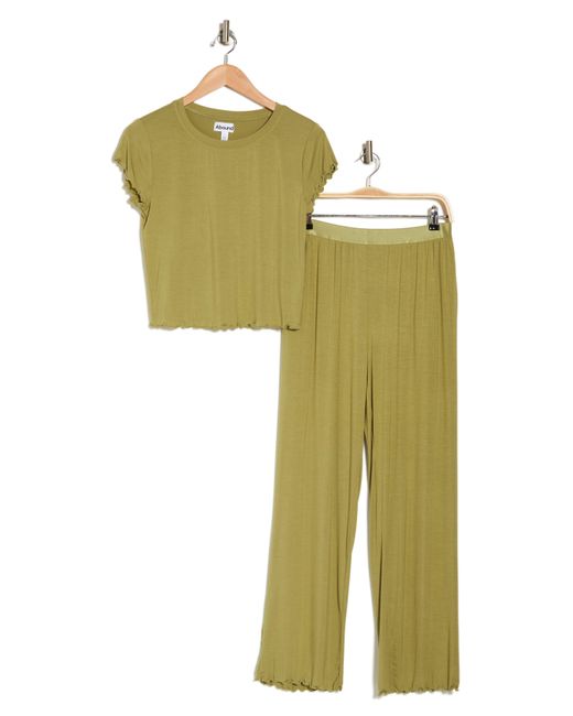 Abound Green After Hours Cap Sleeve Top & Pants Pajamas