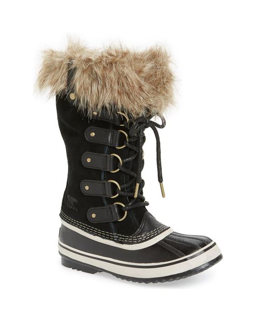 Sorel Black 'Joan Of Arctic' Waterproof Snow Boot