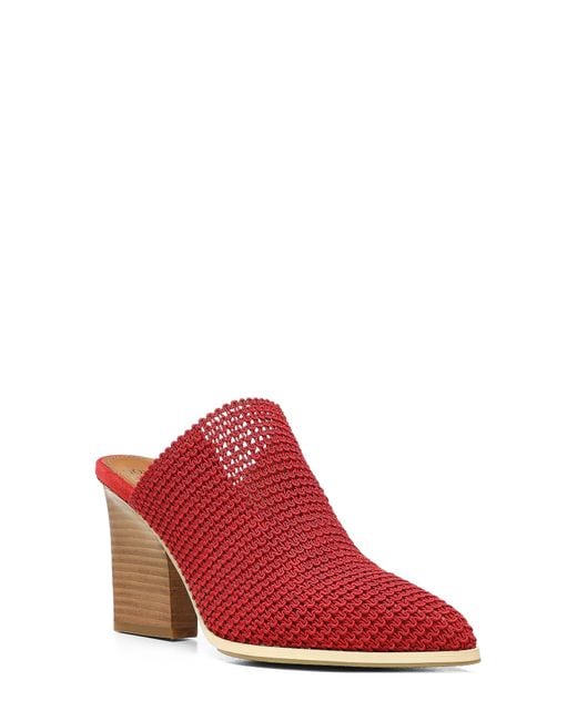Donald J Pliner Vamia Block Heel Mule in Red | Lyst