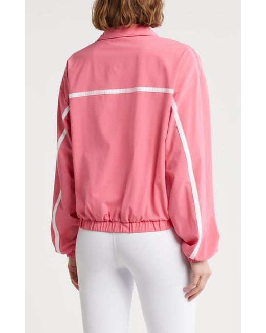 Beyond Yoga Red Go Retro Track Jacket