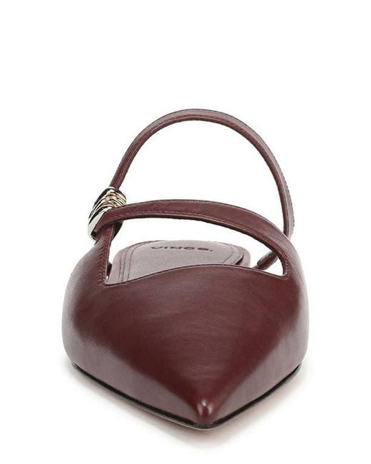 Vince Brown Gilia Strappy Pointed Toe Flat Mule