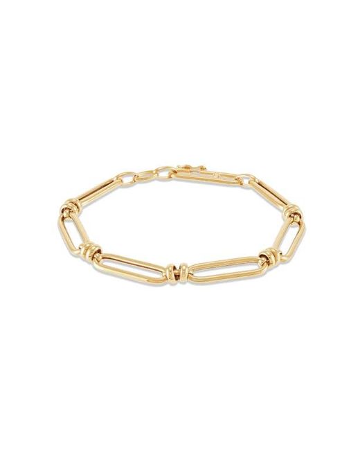 Frankie & Zoe Metallic 14K Paper Clip Link Bracelet