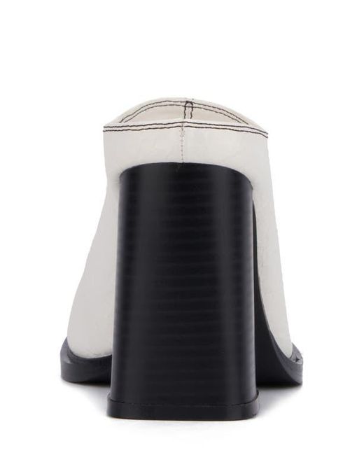 Olivia Miller White Square Toe Mule