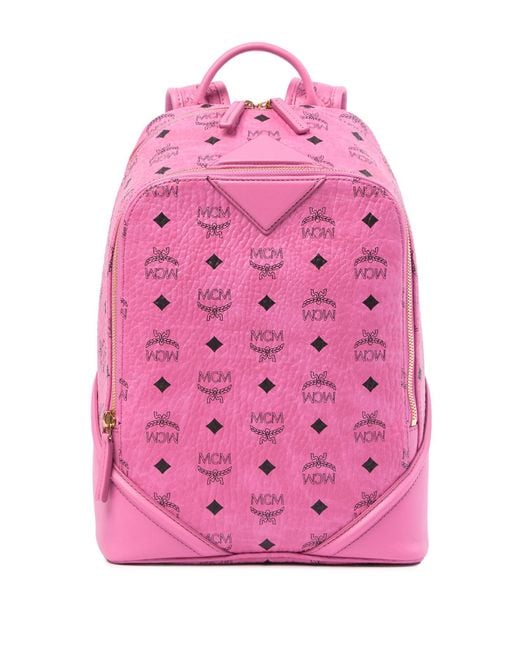 MCM Backpack Pink Small New