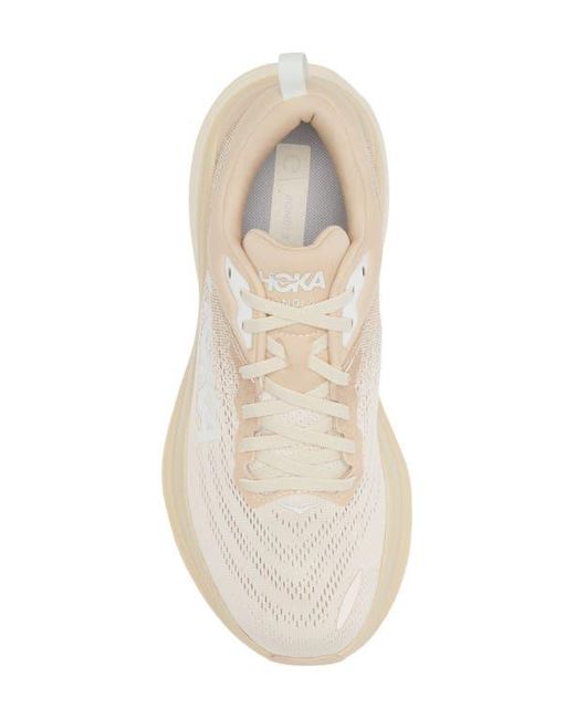 Hoka One One White Bondi 8 Running Shoe for men