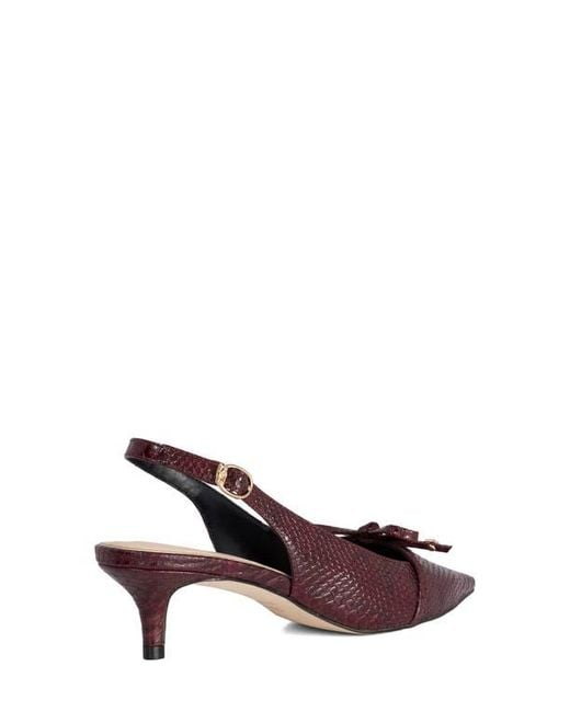 Dune Brown Cassie Pointed Toe Slingback Pump